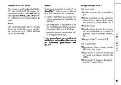 Alfa Romeo Blue&Me Instrucciones 2008 - 2011