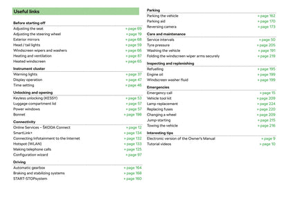 2018-2019 Skoda Rapid Spaceback Owner's Manual | English