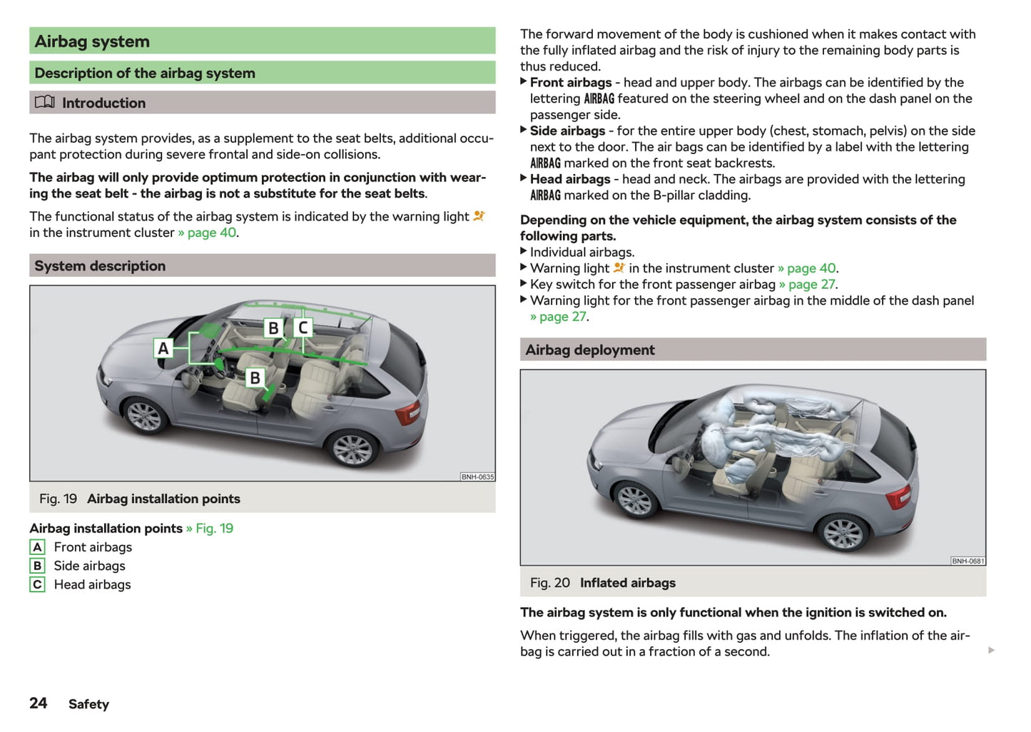 2018-2019 Skoda Rapid Spaceback Owner's Manual | English