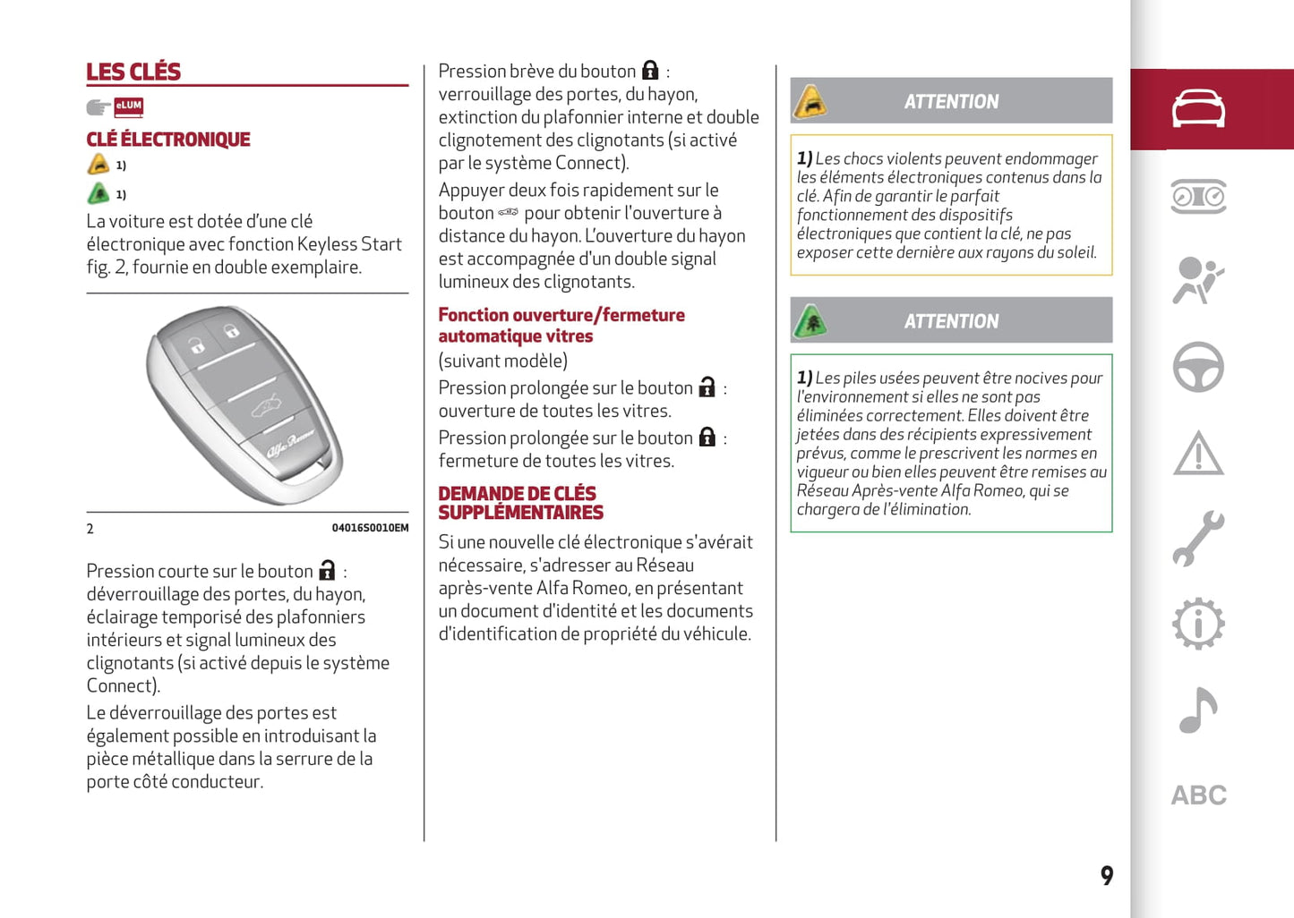 2017-2020 Alfa Romeo Stelvio Owner's Manual | French