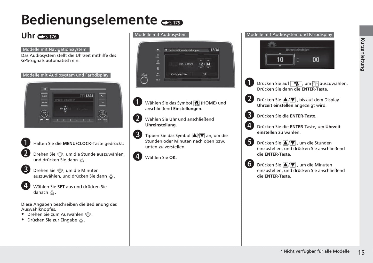 2018-2019 Honda CR-V Bedienungsanleitung | Deutsch