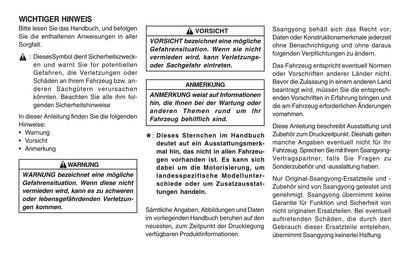 1998-2005 SsangYong Musso Manuel du propriétaire | Allemand