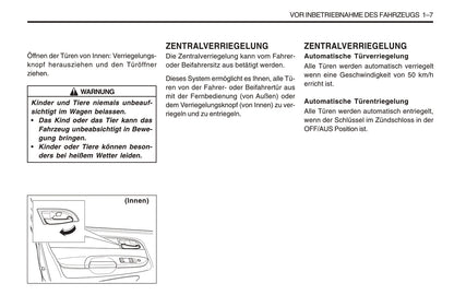 1998-2005 SsangYong Musso Manuel du propriétaire | Allemand