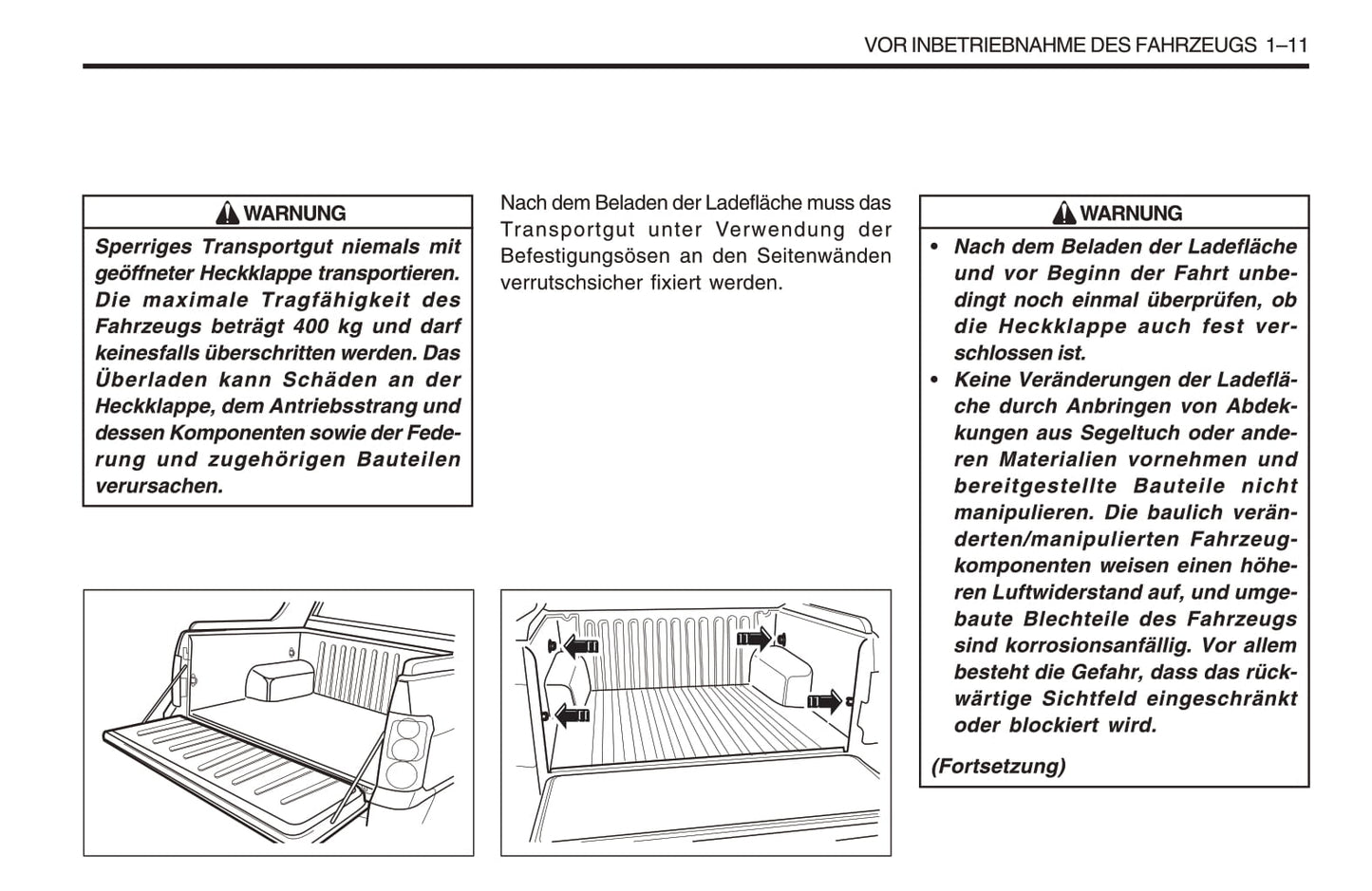 1998-2005 SsangYong Musso Manuel du propriétaire | Allemand