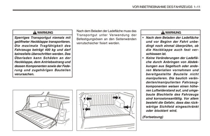 1998-2005 SsangYong Musso Manuel du propriétaire | Allemand