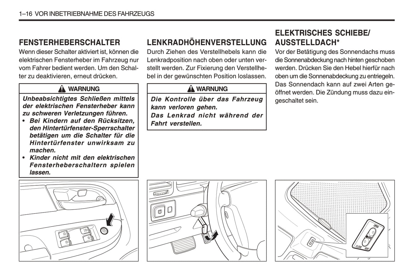 1998-2005 SsangYong Musso Manuel du propriétaire | Allemand