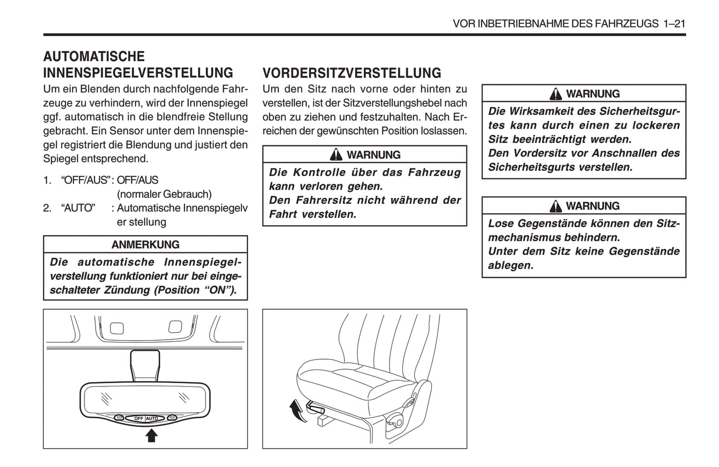 1998-2005 SsangYong Musso Manuel du propriétaire | Allemand