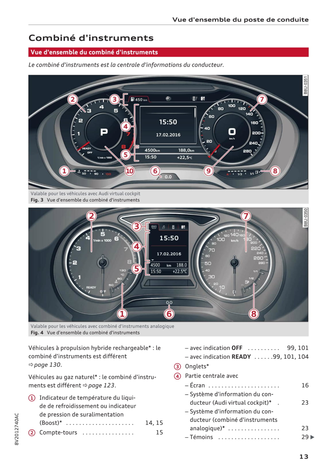 2016-2017 Audi A3 Bedienungsanleitung | Französisch