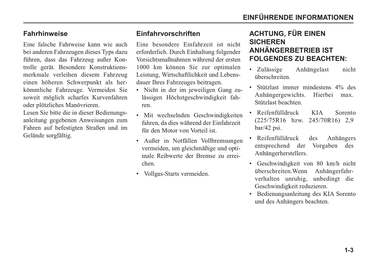 2002-2006 Kia Sorento Manuel du propriétaire | Allemand