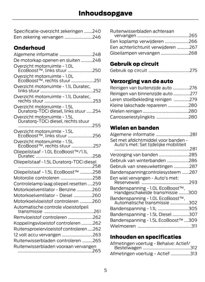 2020 Ford Fiesta Bedienungsanleitung | Niederländisch