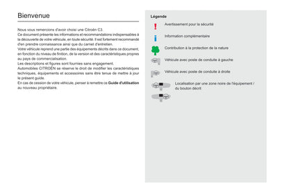 2020-2021 Citroën C3 Manuel du propriétaire | Français