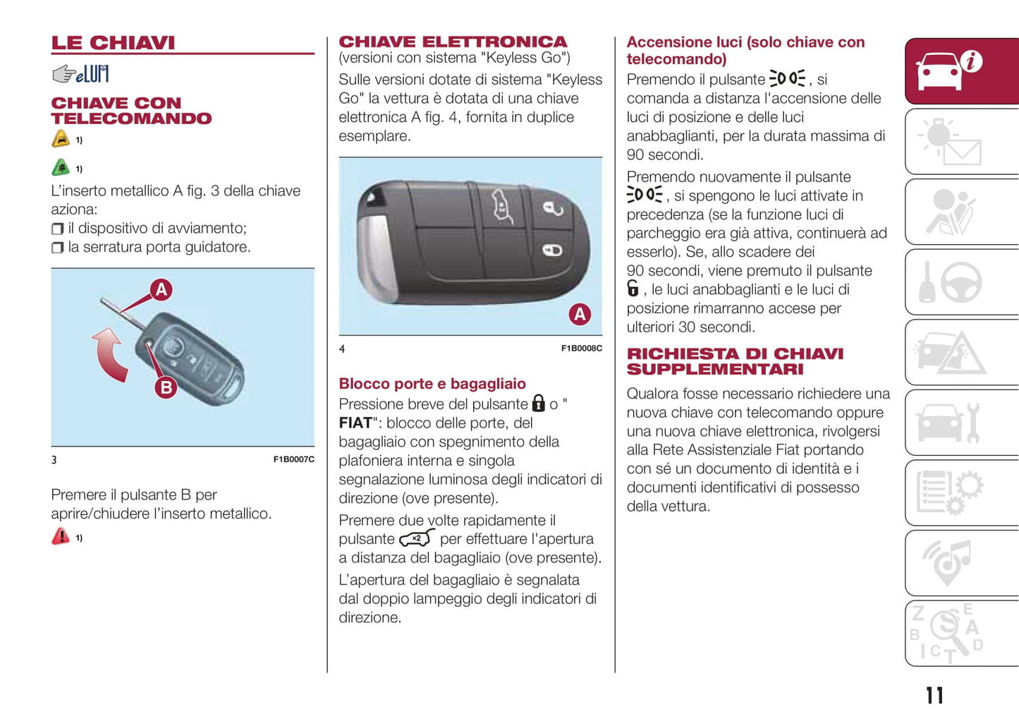 2019-2020 Fiat 500X Owner's Manual | Italian