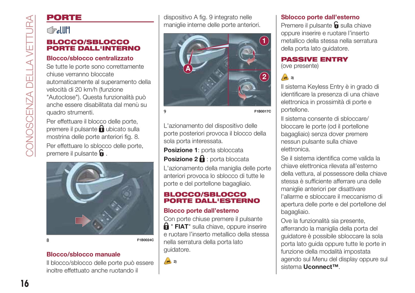 2019-2020 Fiat 500X Owner's Manual | Italian