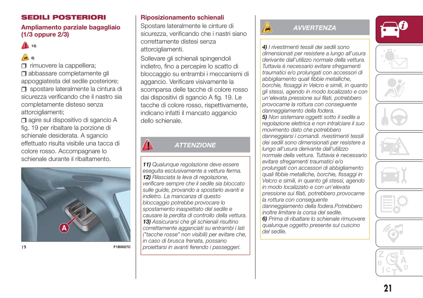 2019-2020 Fiat 500X Owner's Manual | Italian