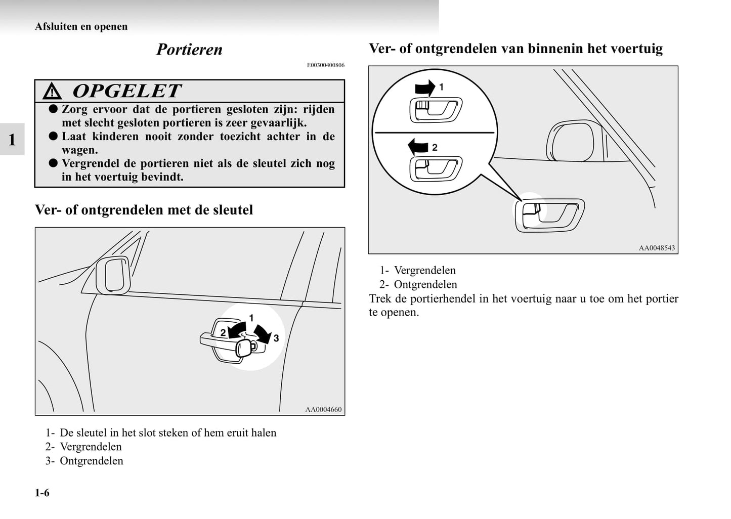 1999-2006 Mitsubishi Pajero Bedienungsanleitung | Niederländisch