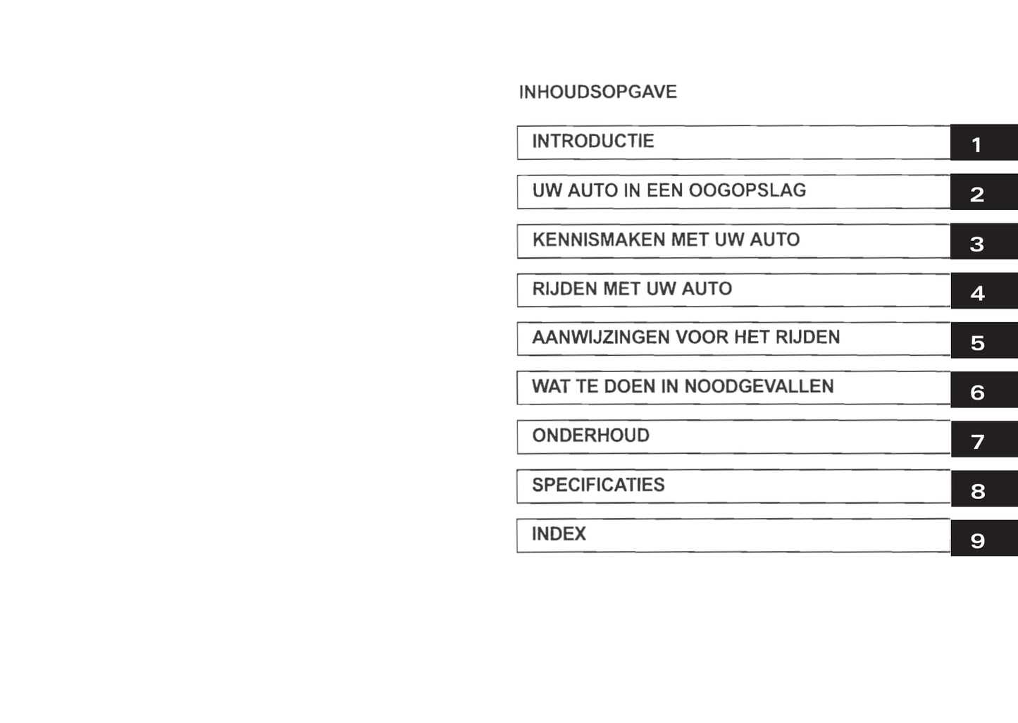 2000-2005 Kia Rio Manuel du propriétaire | Néerlandais