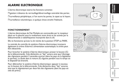 2004-2007 Fiat Multipla Manuel du propriétaire | Français