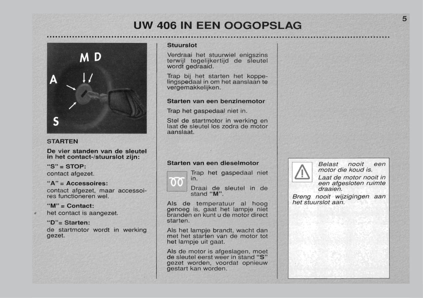 1999-2001 Peugeot 406 Owner's Manual | Dutch