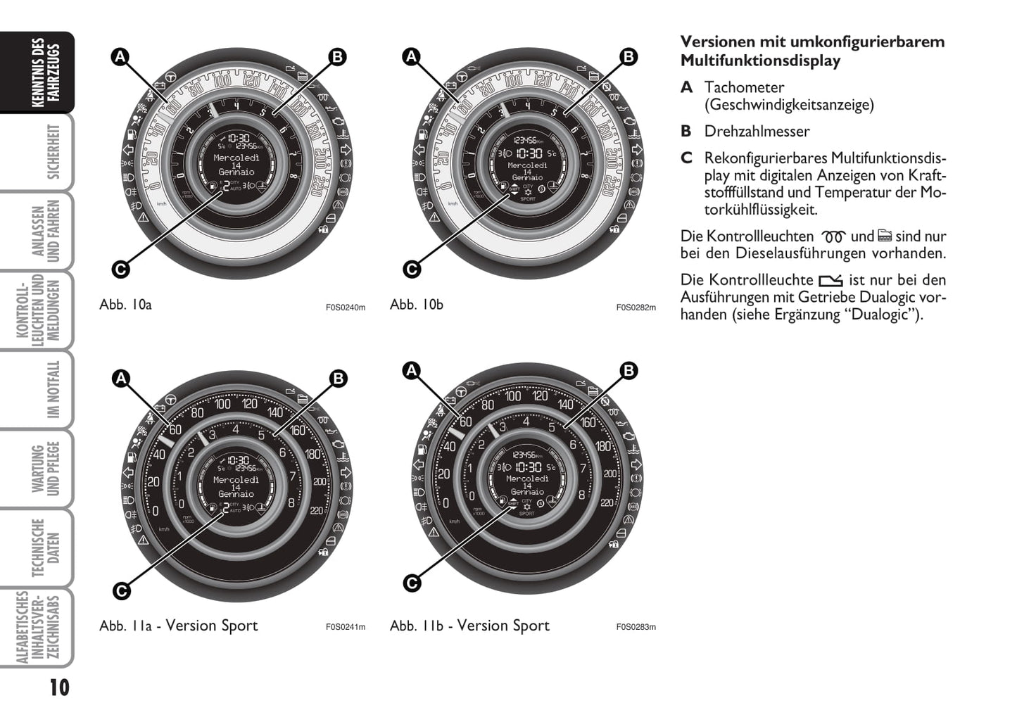 2009-2010 Fiat 500 Bedienungsanleitung | Deutsch