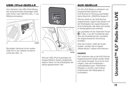 Jeep Renegade Uconnect 6.5 Radio Nav Live  Bedienungsanleitung 2016 - 2018