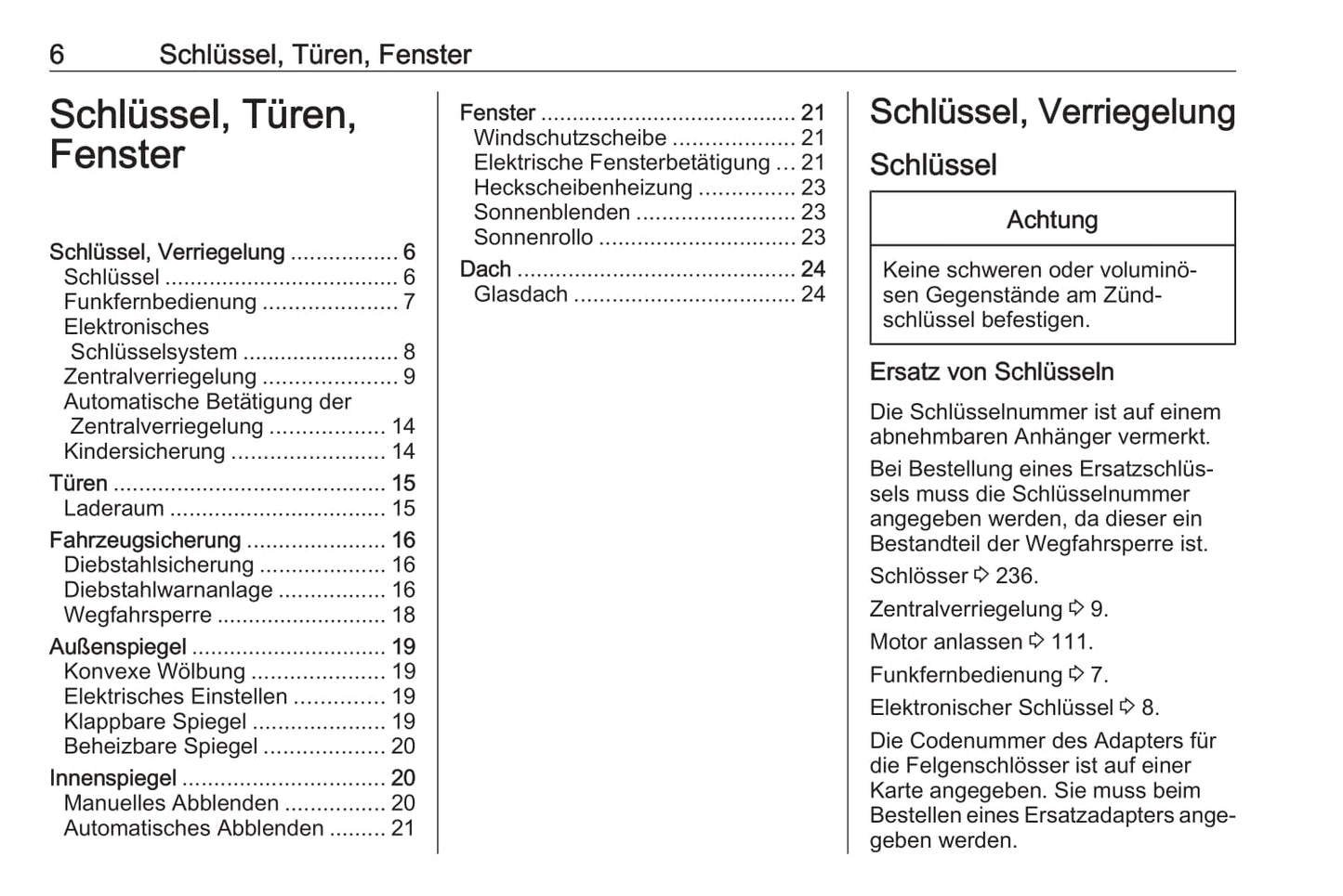 2020 Opel Corsa Owner's Manual | German