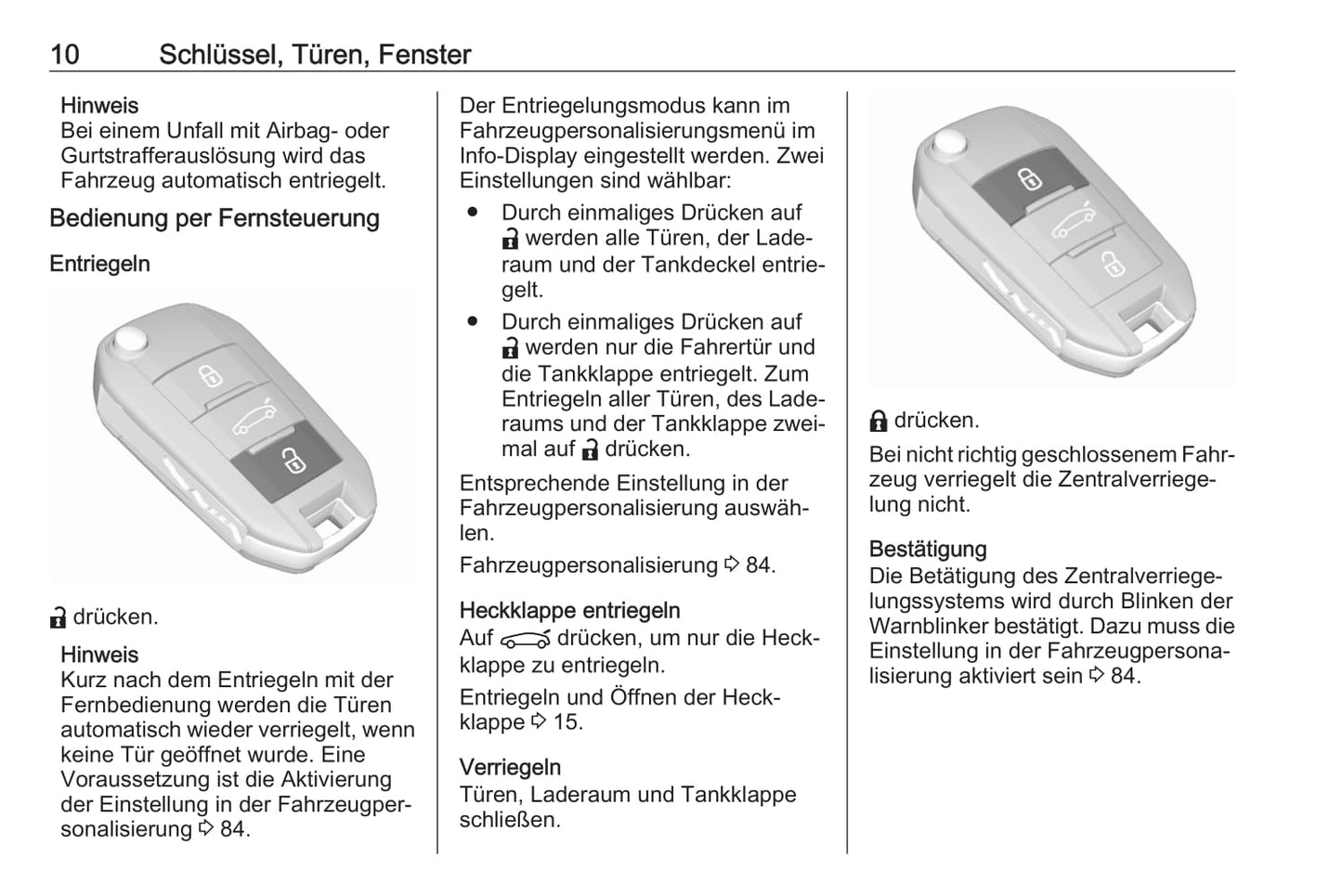 2020 Opel Corsa Owner's Manual | German