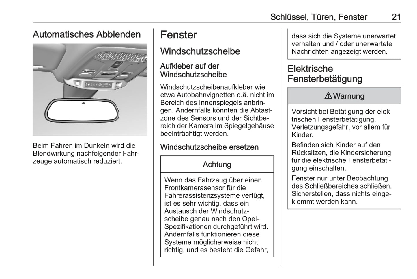 2020 Opel Corsa Owner's Manual | German