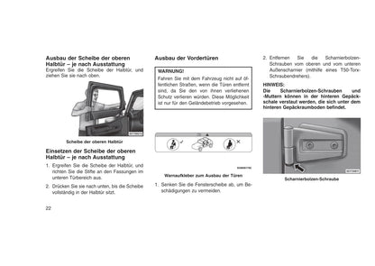 2007-2017 Jeep Wrangler Unlimited Manuel du propriétaire | Allemand