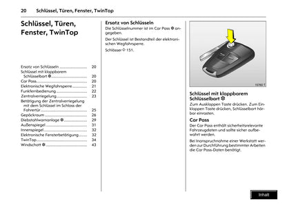 2008-2010 Opel Tigra Twin Top Owner's Manual | German