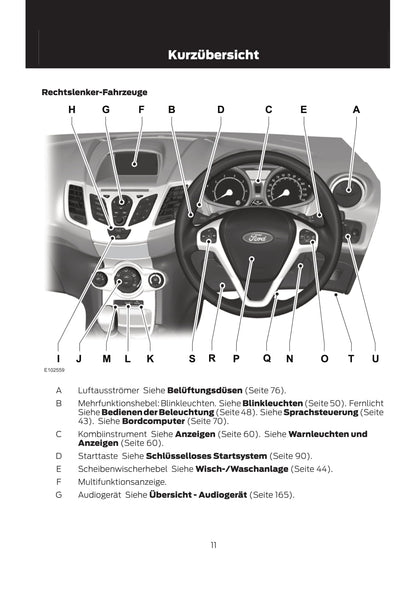 2012 Ford Fiesta Manuel du propriétaire | Allemand