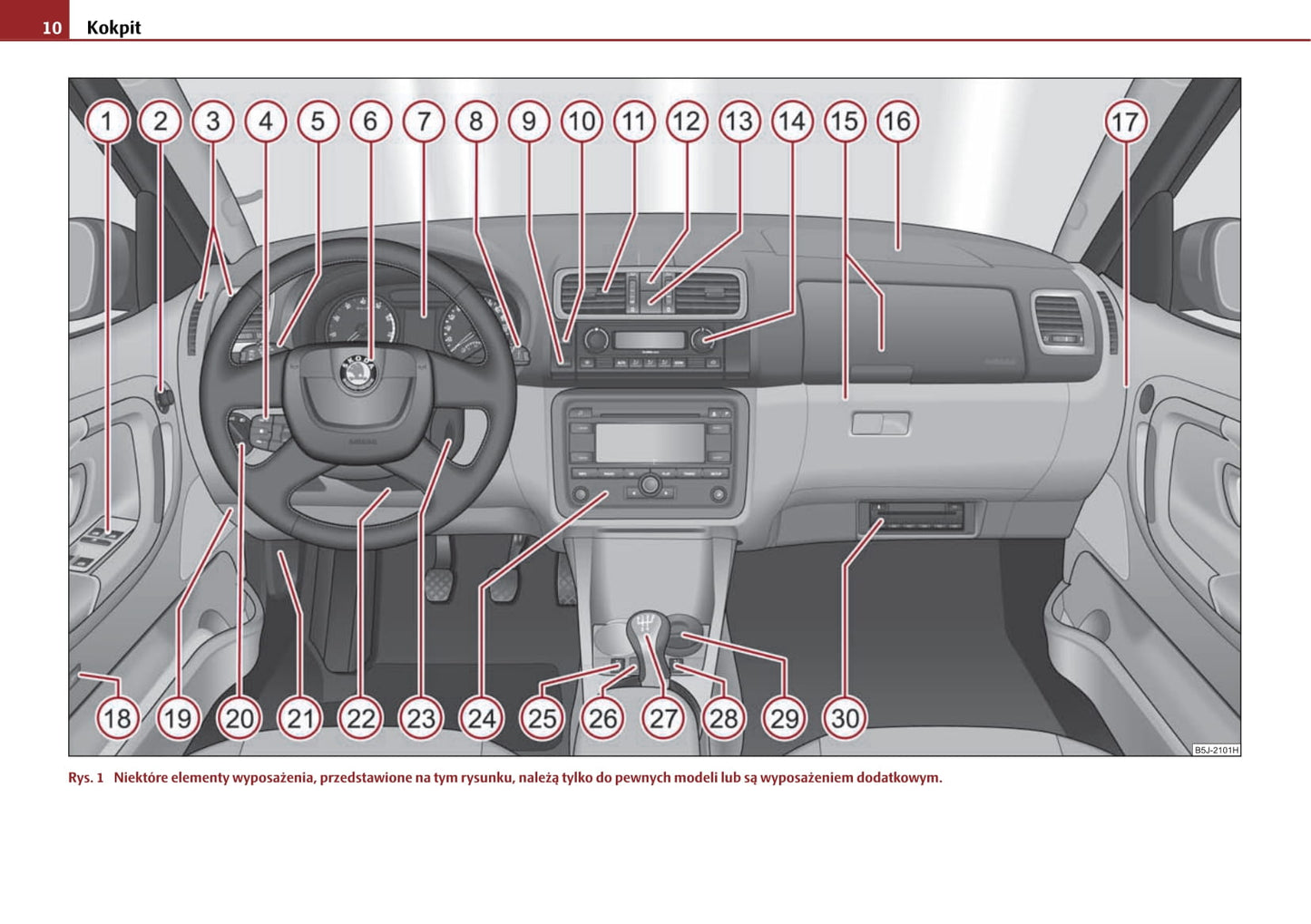 2009-2010 Skoda Roomster Owner's Manual | Polish