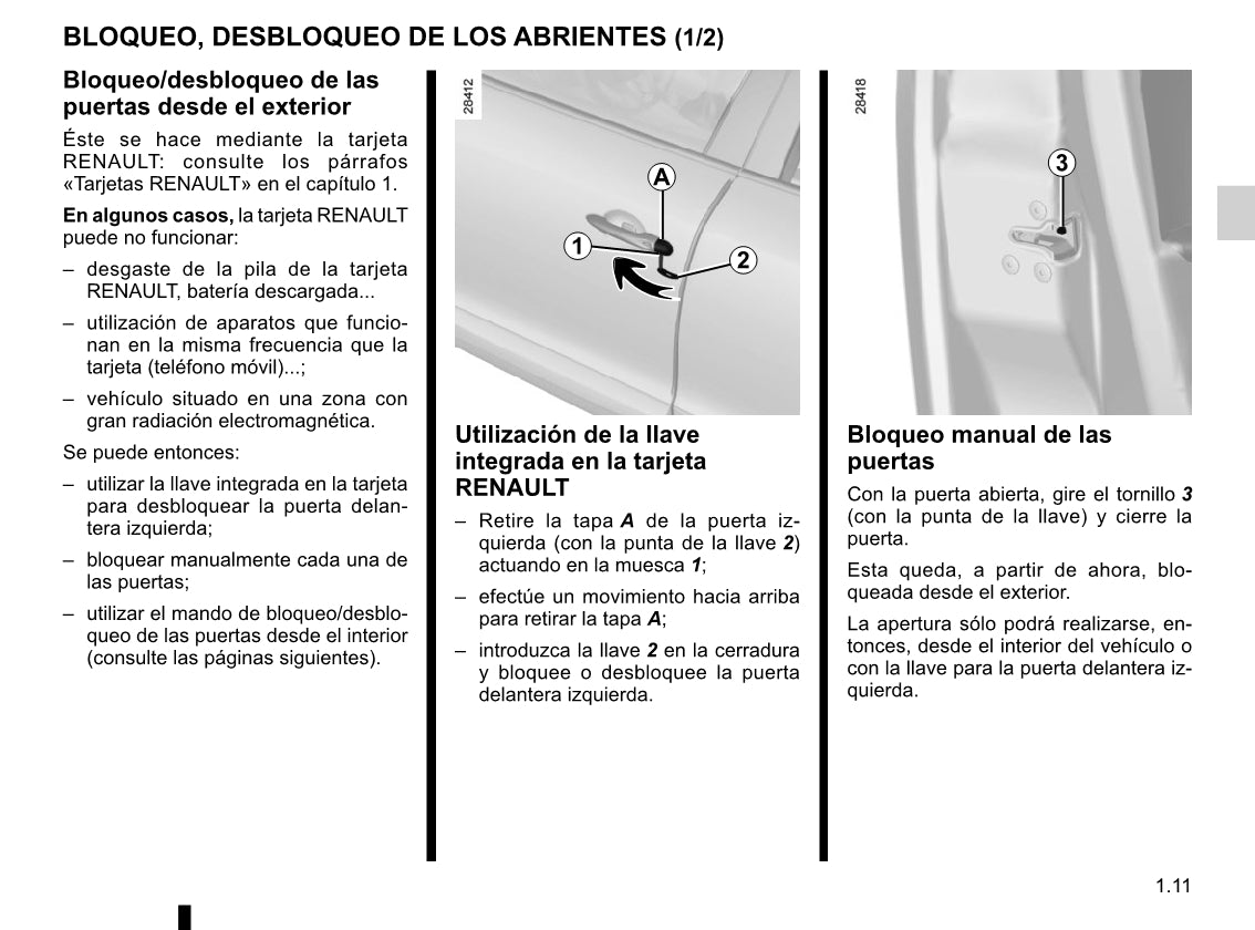 2015-2016 Renault Mégane Owner's Manual | Spanish