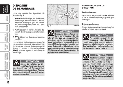 2008-2010 Abarth Grande Punto Bedienungsanleitung | Französisch