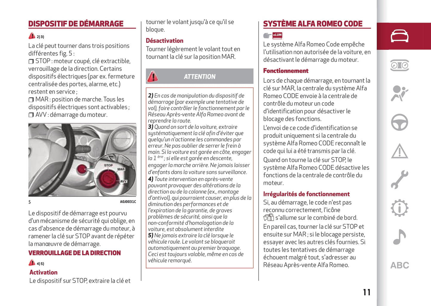 2013-2017 Alfa Romeo MiTo Manuel du propriétaire | Français