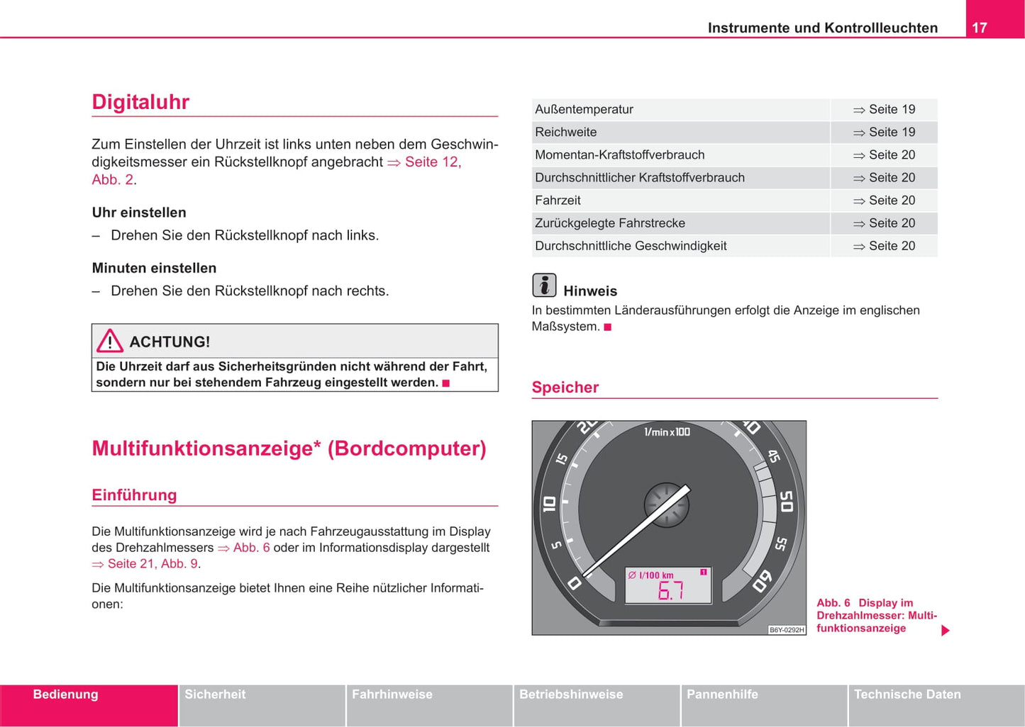 2004-2005 Skoda Fabia Owner's Manual | German