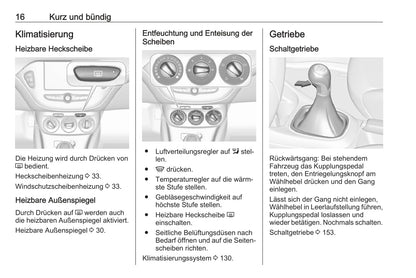 2016-2017 Opel Corsa Bedienungsanleitung | Deutsch