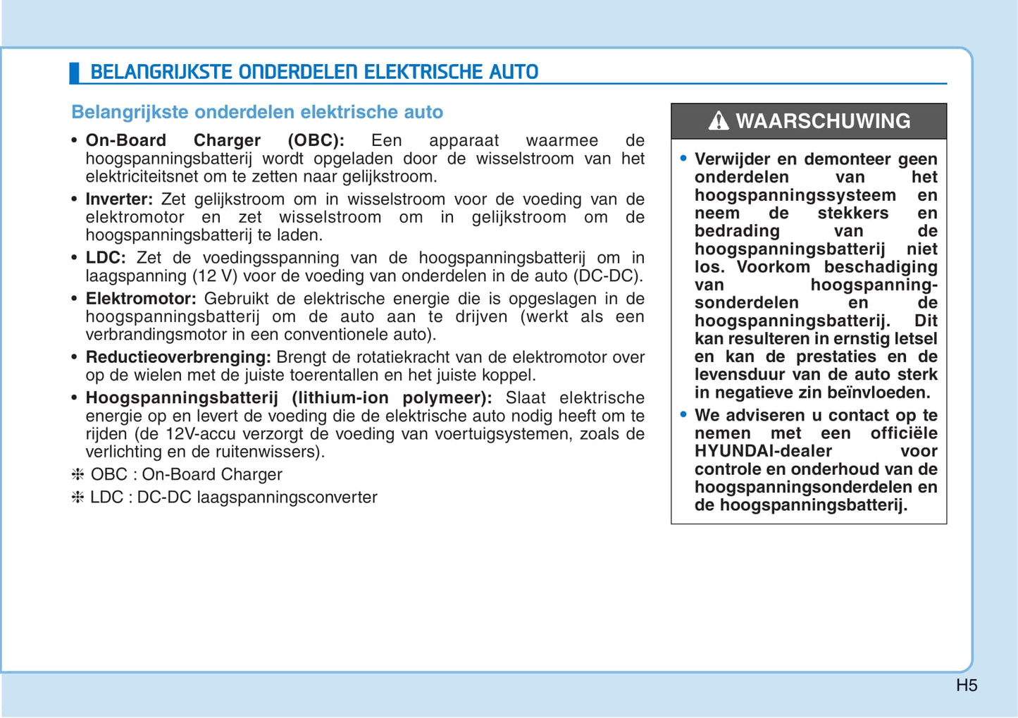 2018-2019 Hyundai Kona Electric Gebruikershandleiding | Nederlands