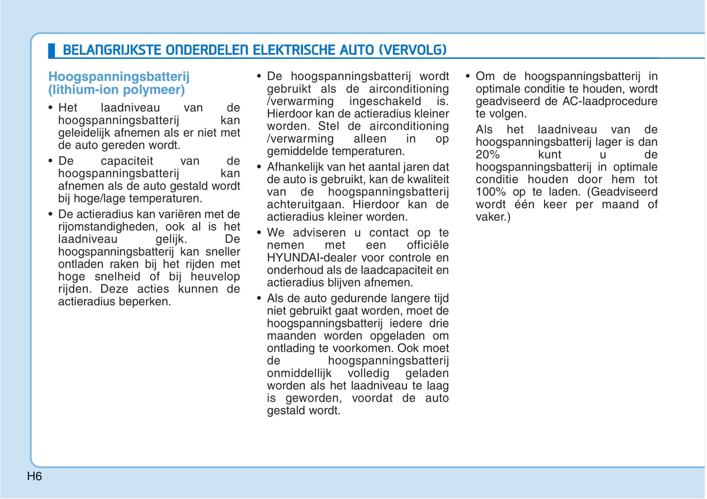 2018-2019 Hyundai Kona Electric Gebruikershandleiding | Nederlands