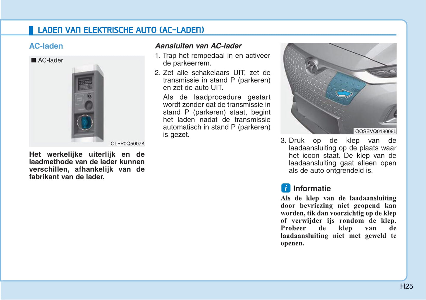 2018-2019 Hyundai Kona Electric Gebruikershandleiding | Nederlands