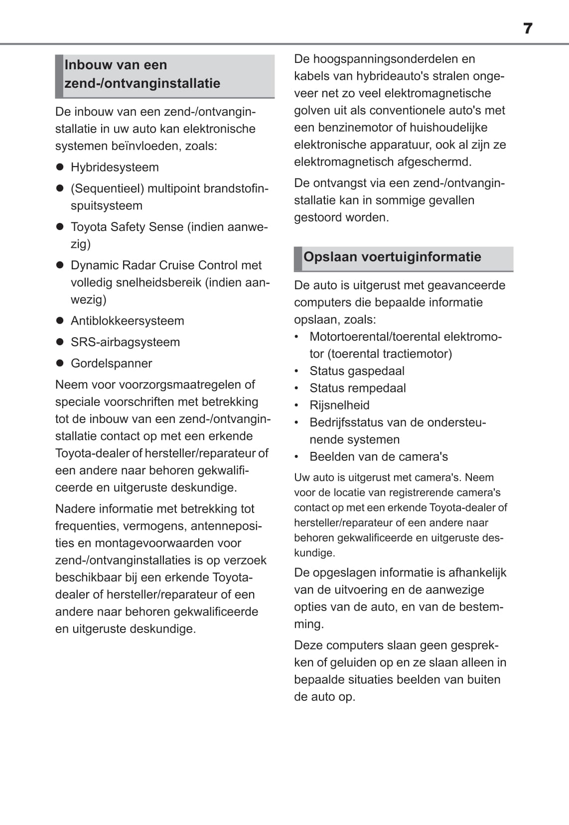 2021-2022 Toyota Yaris Cross Hybrid Owner's Manual | Dutch