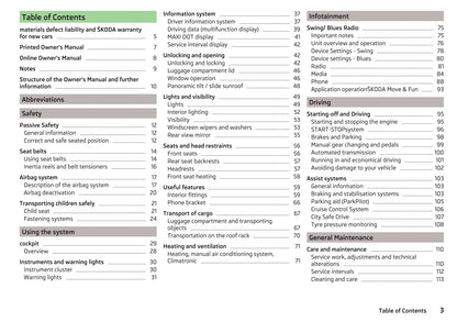 2016-2017 Skoda Citigo Owner's Manual | English