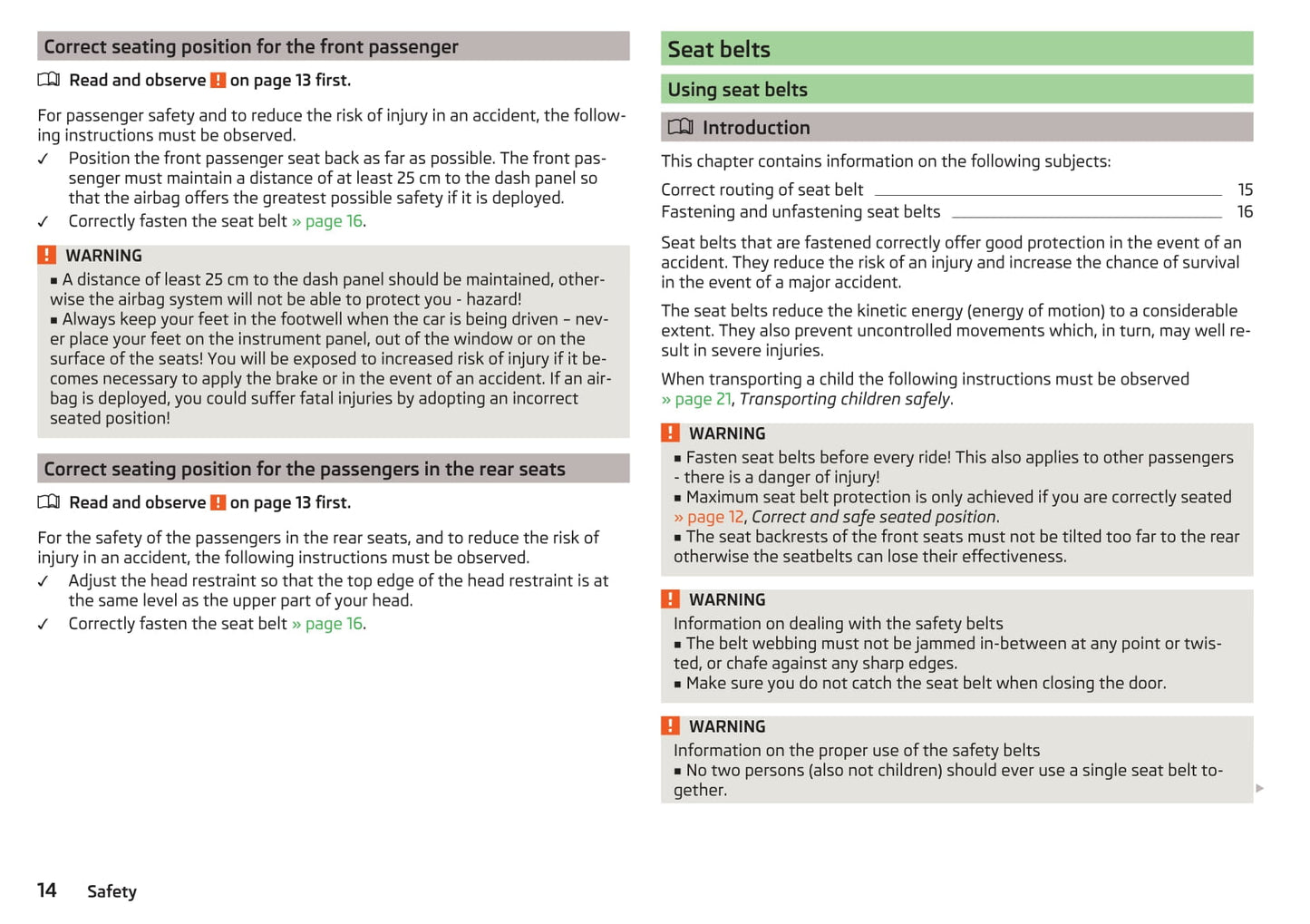 2016-2017 Skoda Citigo Owner's Manual | English