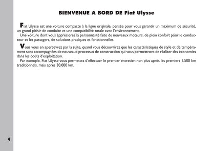 2009-2010 Fiat Ulysse Owner's Manual | French