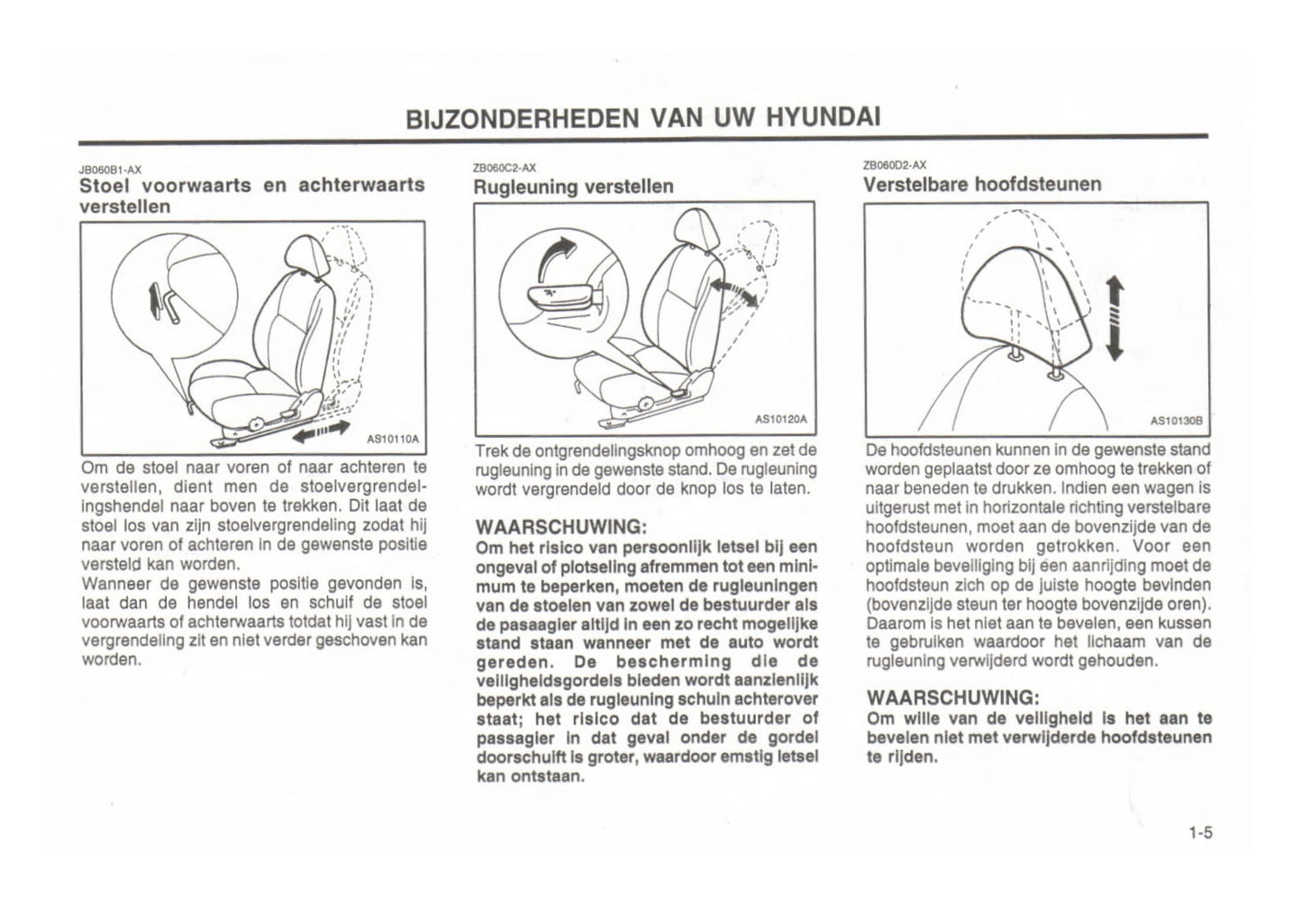 1998-2000 Hyundai Excel Manuel du propriétaire | Néerlandais