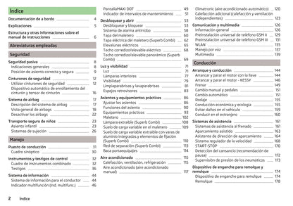 2014-2015 Skoda Superb Owner's Manual | Spanish