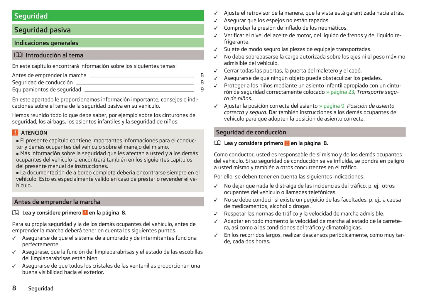 2014-2015 Skoda Superb Owner's Manual | Spanish