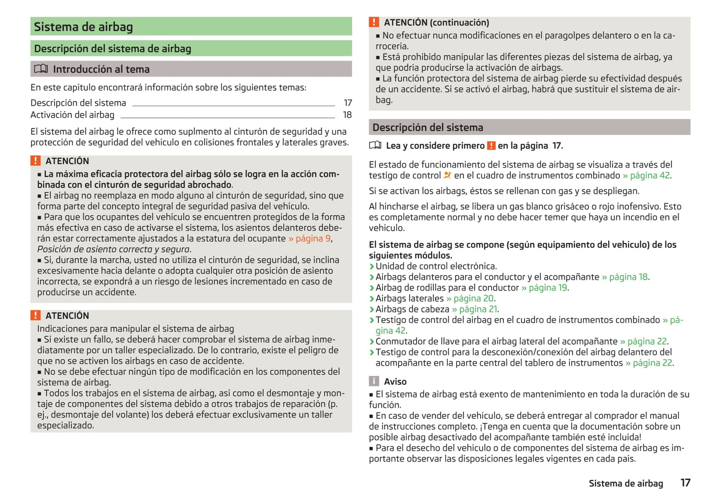 2014-2015 Skoda Superb Owner's Manual | Spanish