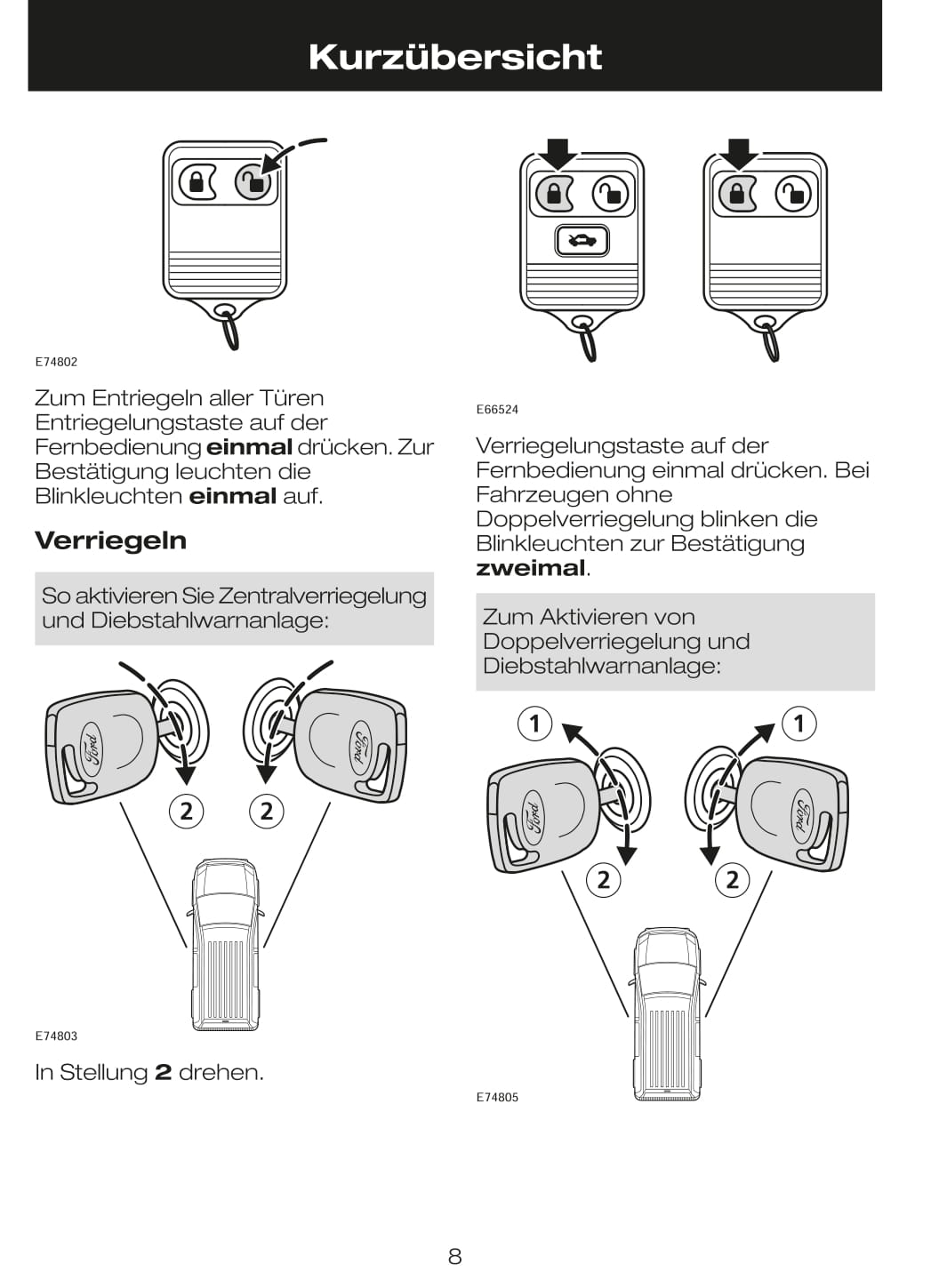 2002-2007 Ford Tourneo Connect / Transit Connect Manuel du propriétaire | Allemand