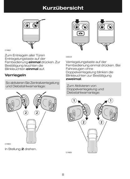 2002-2007 Ford Tourneo Connect / Transit Connect Manuel du propriétaire | Allemand