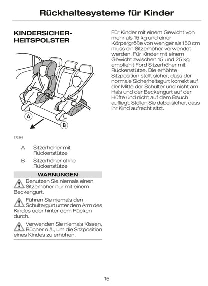 2002-2007 Ford Tourneo Connect / Transit Connect Manuel du propriétaire | Allemand